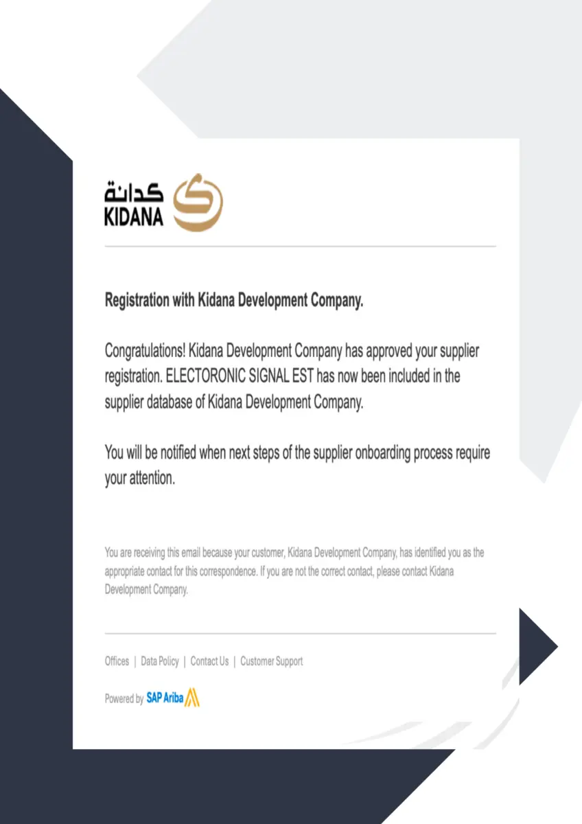 Kidana — Supplier Registration