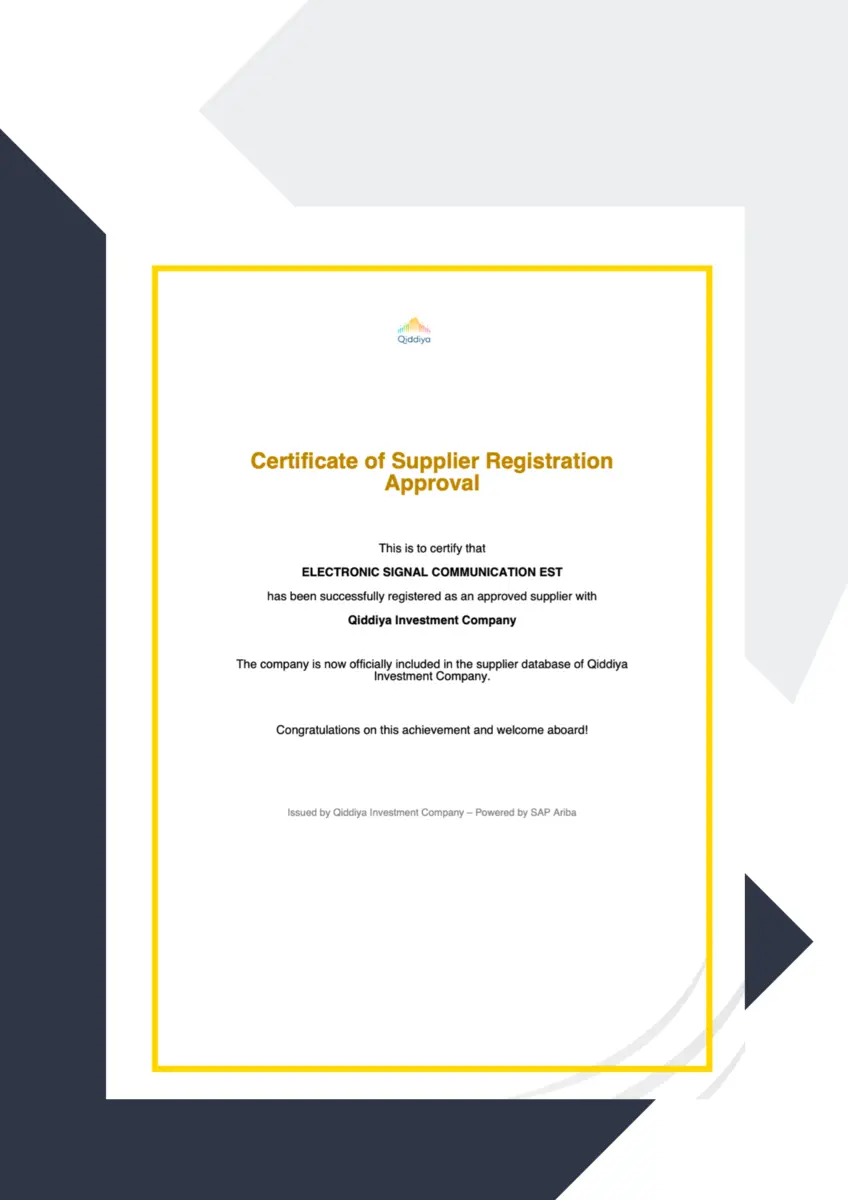Qiddiya — Supplier Registration