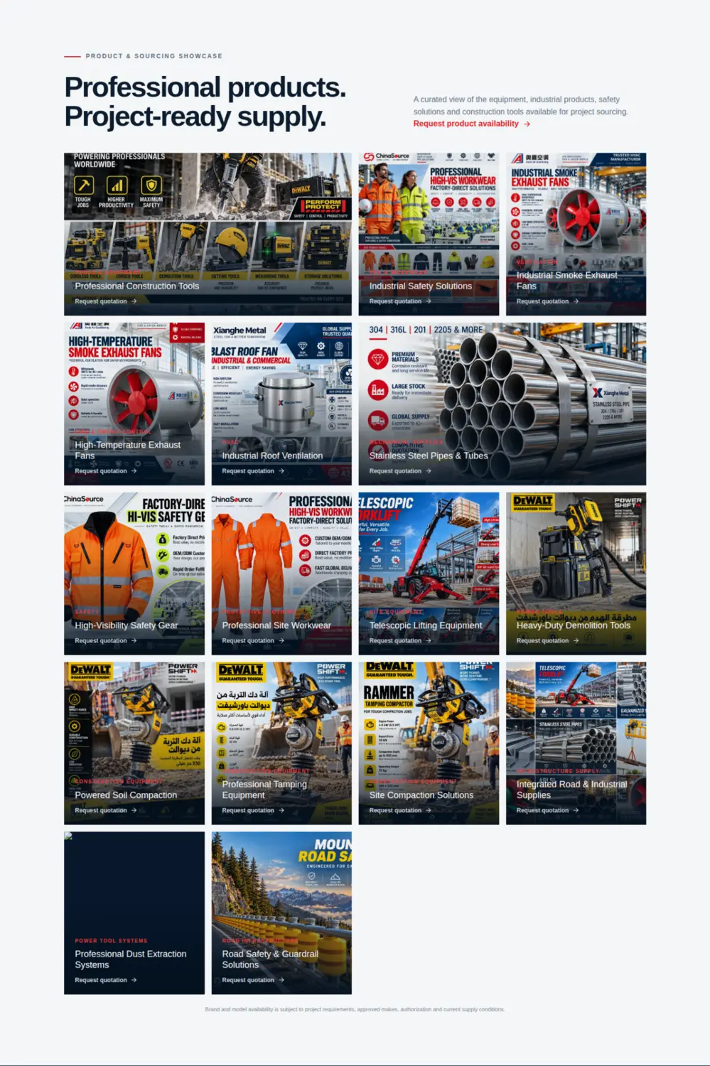 Extended sourcing categories for contractor requirements