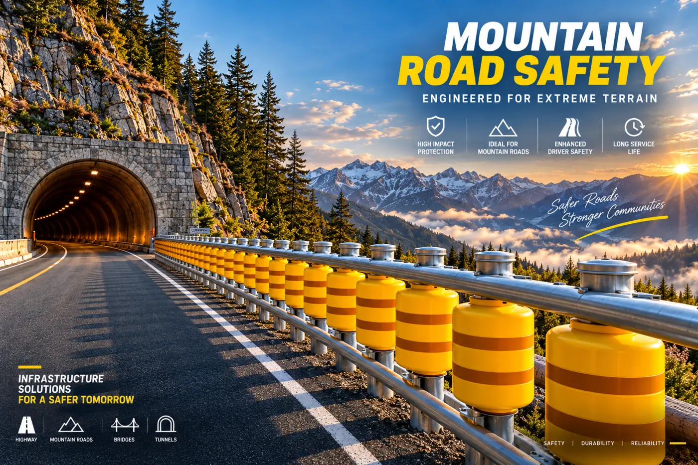 Road, traffic and infrastructure safety equipment