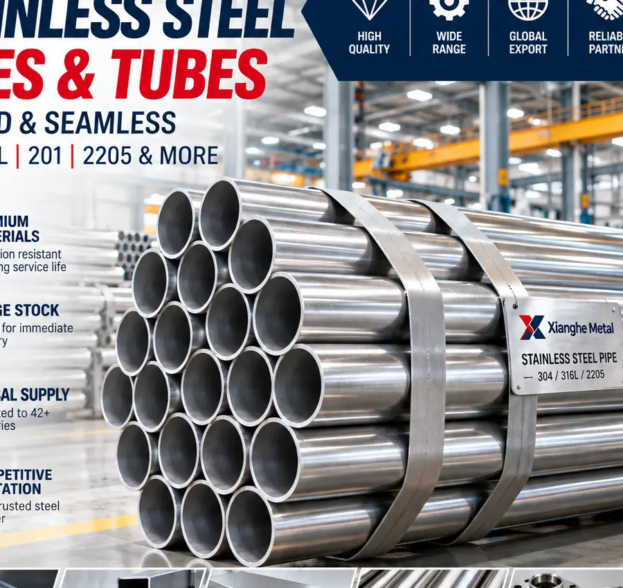 Stainless-steel pipes, tubes and fittings